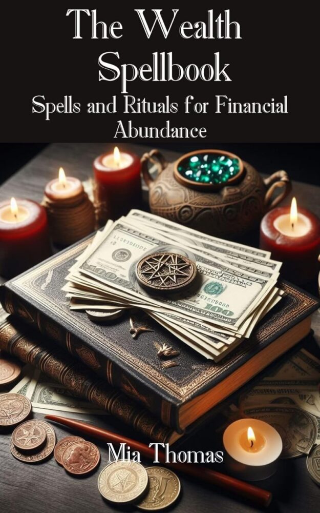 "The Wealth Spellbook: Spells and Rituals for Financial Abundance" by Mia Thomas