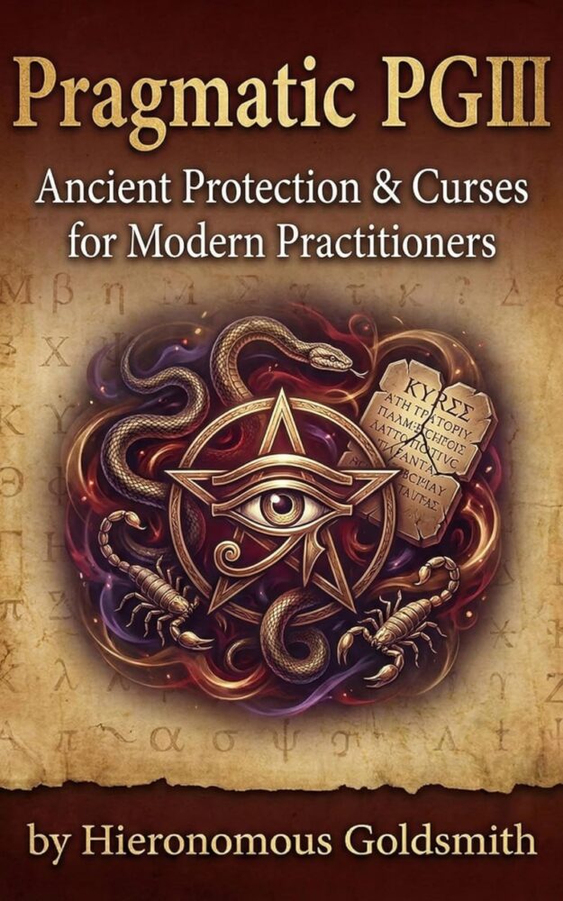 "Pragmatic PGM III. Ancient Protection & Curses for Modern Practitioners: 70+ Authentic Spells for Defense, Binding & Worldly Success from the Greek Magical Papyri" by Hieronomous Goldsmith (Pragmatic PGM: The Greek Magical Papyri Book 3)